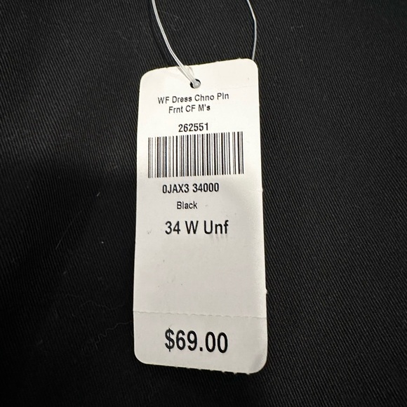 NWT  LL Bean Mens Sz:34 Classic Fit Black Flat Front Button Dress Pant. - Picture 5 of 15